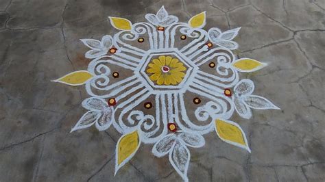 ஆன மதம ஸபஷல கலம easy rangoli for daily kolam 53 dots Aani