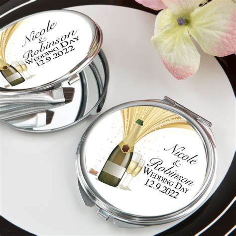 Champagne Mirror Compact Favor The Brat Shack Party Store