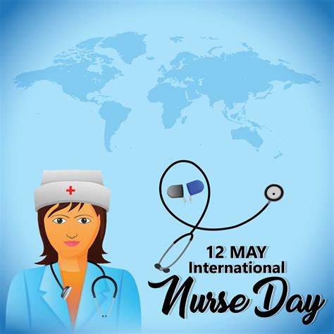 International Nurse Day Background With Creative Illustration Of Nurse