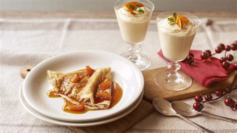 Clementine Syllabub And Crêpes Suzette Recipe Bbc Food