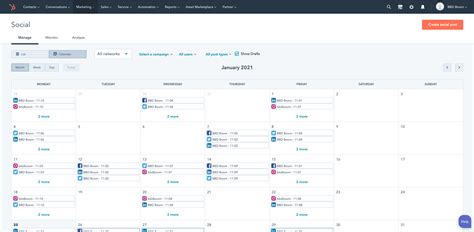 How Do I Create A Social Media Calendar In Hubspot