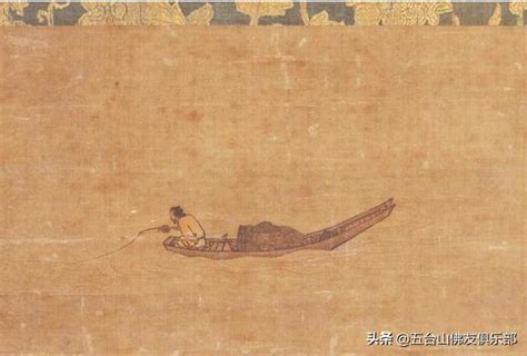 钩鱼古画 老翁钓鱼图山水画 古人钓鱼水墨画图片 大山谷图库