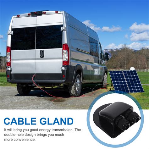 Double Entry Gland Box Rv Solar Panel Wiring Camper Roof Dual Hole Cable Entry