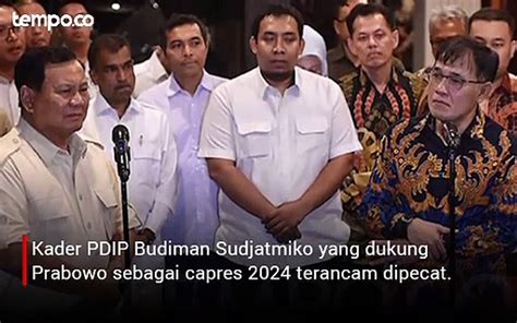 Budiman Sudjatmiko Terancam Dipecat Pdip Karena Dukung Prabowo