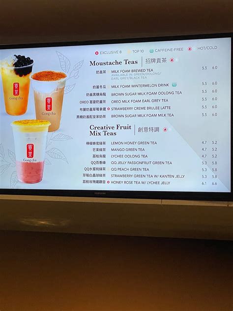 Menu At Gong Cha Pub Bar Markham Steeles Ave E