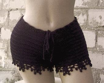 Crochet Beach Shorts Sexy Bikini Shorts Summer Lace Cotton Etsy