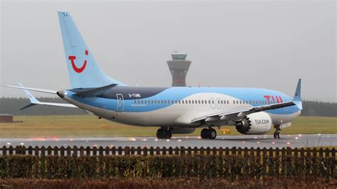 First Tui Boeing Max G Tumk Departing Newcastle Airport Youtube