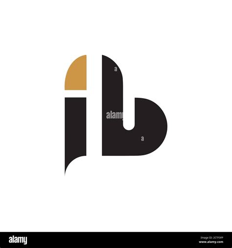 Initial Letter Ib Logo Or Bi Logo Vector Design Template Stock Vector