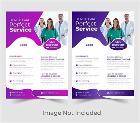 Premium Vector Medical Healthcare Flyer Design With Vector Creative