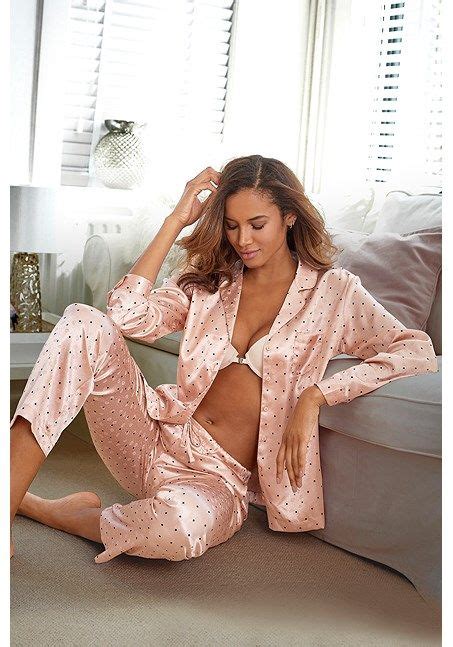 Nude Satin Pajama Set X LASCANA