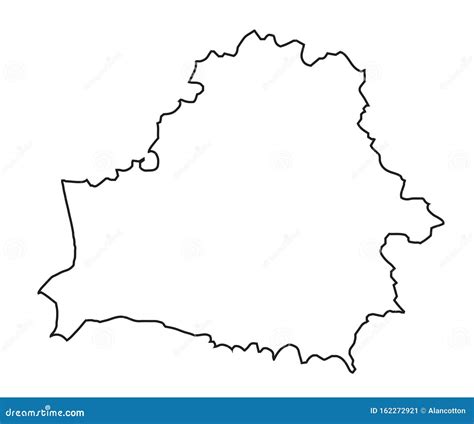 Outline Map Of Belarus Stock Vector Illustration Of Vector 162272921