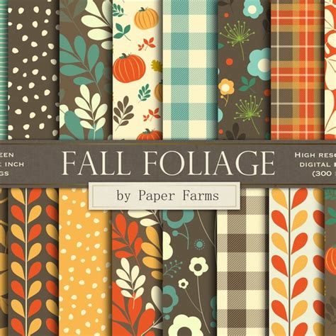 Fall Scrapbook Paper - Etsy