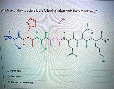 Solved Which Secondary Structure Is The Following Polypeptide Likely