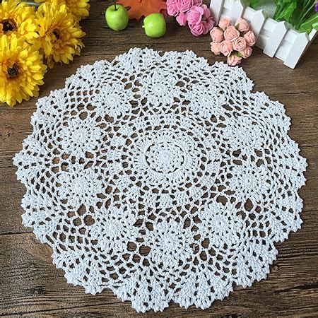 Phantomon Lace Doilies Table Placemats Handmade Crochet Cloth Round