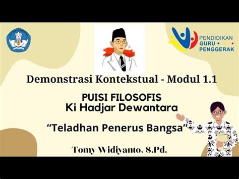 Demonstrasi Kontekstual Modul Puisi Filosofis Pemikiran Khd