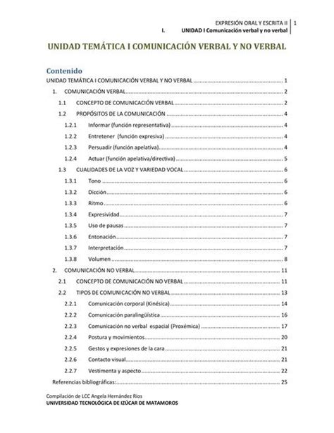 Unidad I Comunicaci N Verbal Y No Verbal Yobeli Hernandez Udocz