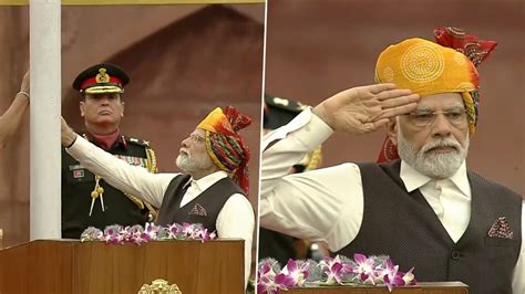 Agency News Pm Modi Hoists National Flag At Red Fort In Delhi On