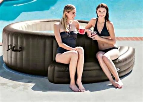 Inflatable Hot Tub Bench Portable Intex Spa Shaped Seat Accessory Piece New For Sale From United