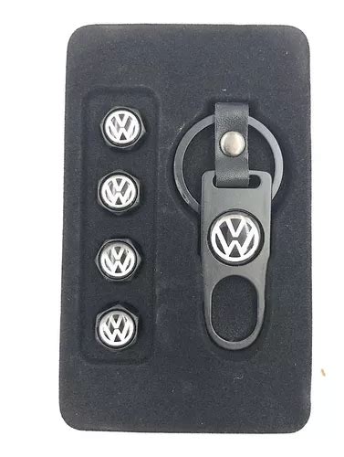 Llavero Y Tapones De Valvulas Negro Emblema Vw Meses sin interés