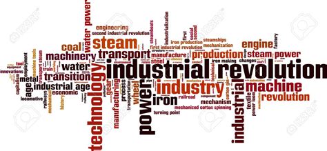 Industrial Revolution Word Cloud Concept Vector Illustration