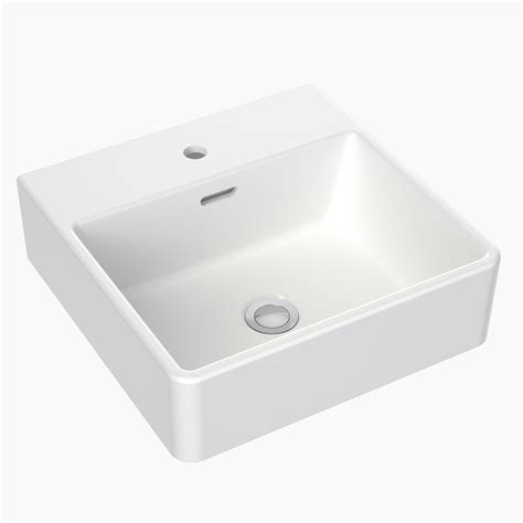 Square Wall Basin 400mm 1 Tap Hole Clark