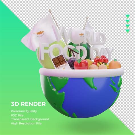 3d dia mundial da alimentação chipre renderizando a vista esquerda