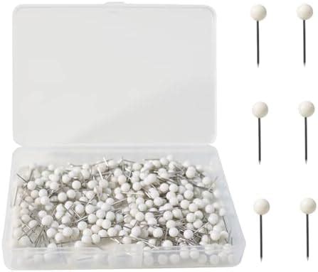 Outus 1 8 Inch Round Head Map Tacks Push Pins 300 Pieces White