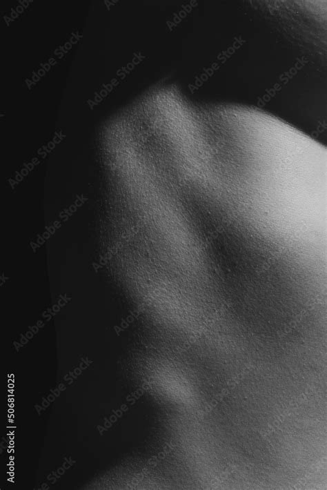 Detailed Texture Of Human Female Skin Close Up Part Of Womans Body