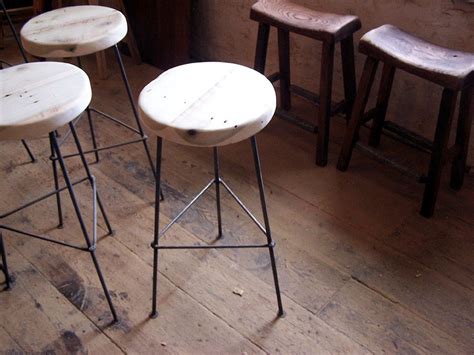 Buy Hand Crafted Bar Stools Made From Reclaimed Wood With Metal Legs