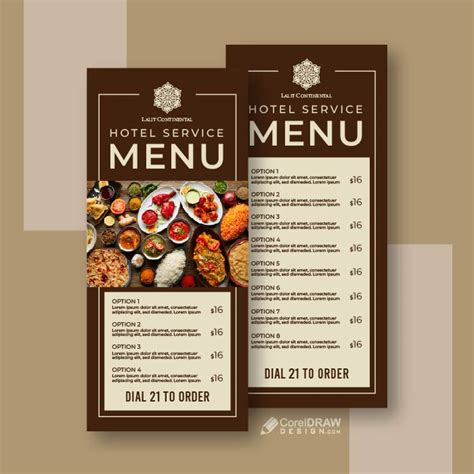 Download Hotel Service Menu Food Order Restaurant Vector Coreldraw