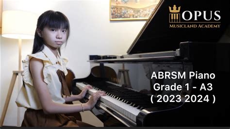 ABRSM Piano Performance Grade 1 A3 Minuet In C Distinction 2023