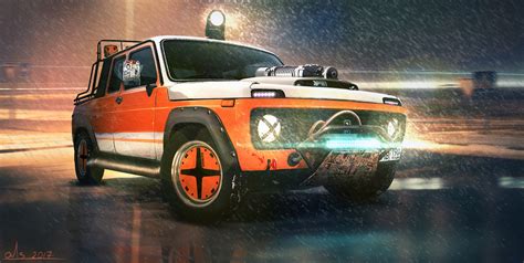 Artstation Lada Niva 4x4 Snow Drift