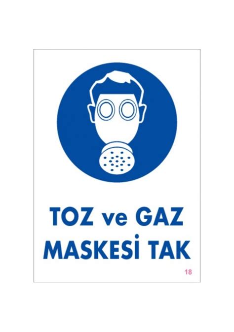 SÖNSAN UYARI LEVHALARI TOZ VE GAZ MASKENİ TAK PVC 25 35 25 35 CM