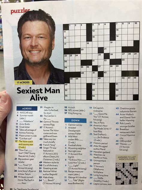 Free People Magazine Crossword Puzzles