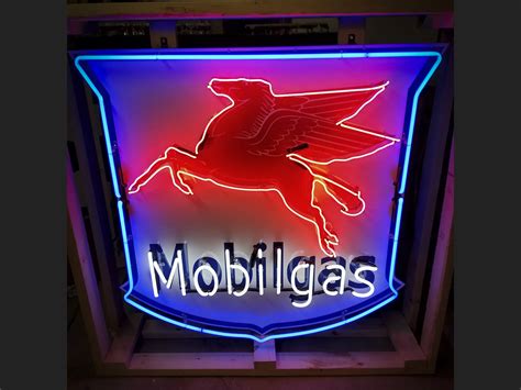 Mobilgas Custom Made Neon Tin Sign Open Roads May RM Sotheby S