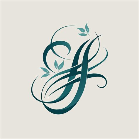 delicate calligraphy letter  enhanced  intricate leaf designs