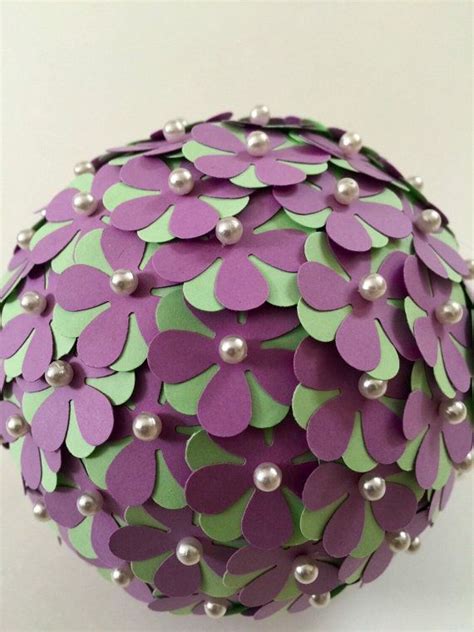 Paper Flower Kissing Ball Pomander Ball 4 Inch Paper Flower Ball