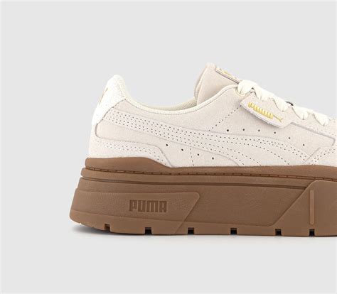 Puma Mayze Stack Trainers Warm White Womens Trainers