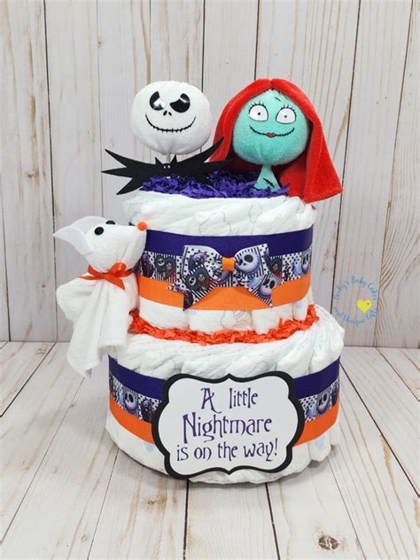 Nightmare Before Christmas Baby Shower Diaper Cake Jack Skellington