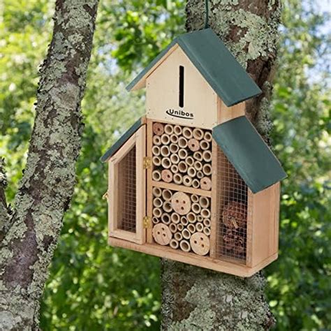 Unibos Insect Hotel Natural Wood Insect House Eco Friendly Bug