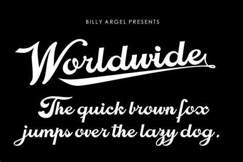 Worldwide Font Billy Argel Fonts Fontspace