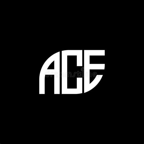 Ace Letter Logo Design On Black Backgroundace Creative Initials Letter