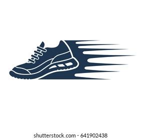 Speeding Running Shoe Symbol Icon Logo Stock Vector Royalty Free