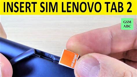 Insert Remove Sim Memory Sd Card Lenovo Tab A How To Youtube