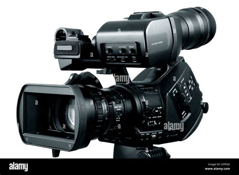 Professional HD video camera on white Stock Photo - Alamy