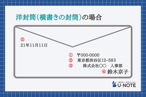 横書きでの封筒の書き方は？住所や表面、裏面などの宛名の書き方や注意点を紹介 U Note[ユーノート] 仕事を楽しく、毎日をかっこ良く。