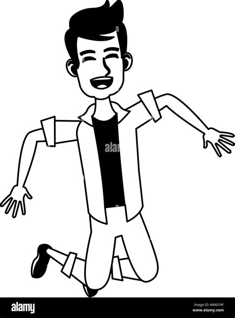 Happy Person Clipart Black And White