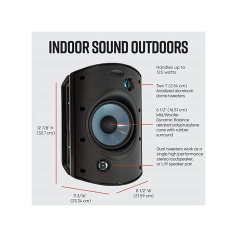 Polk Atrium8 SDI All Weather Indoor Outdoor Speaker Black Each