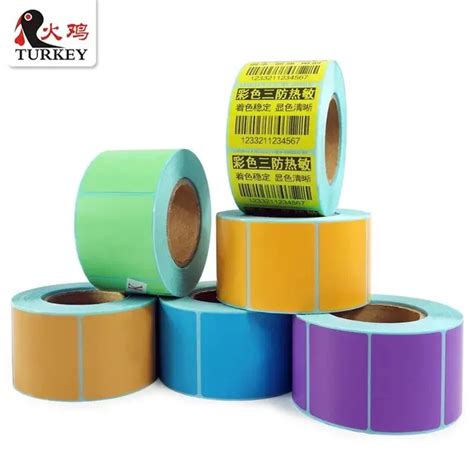 White Or Colour Sticker Roll Blank Direct Thermal Label Roll Mm X