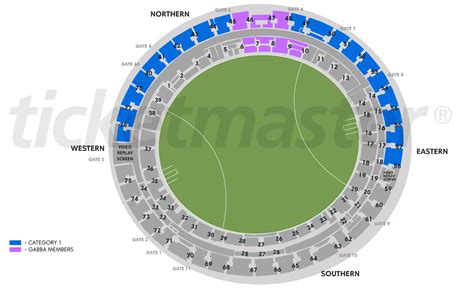 The Gabba Seating Map